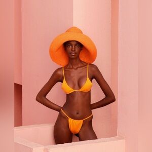 AEXAE GATHERED SWIM TOP - ORANGENWT!!